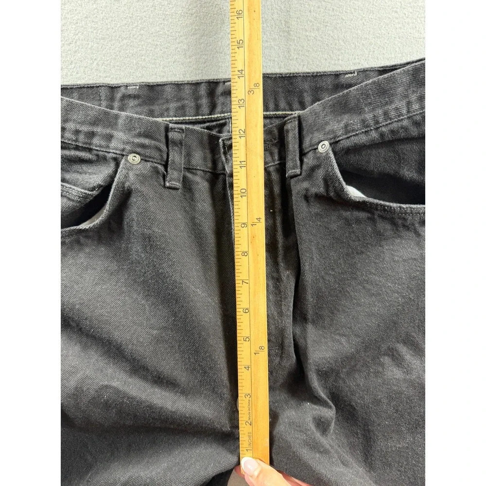 Wrangler Authentic Jeans Mens 36x30 Black Regular Fit Made in USA Cotton